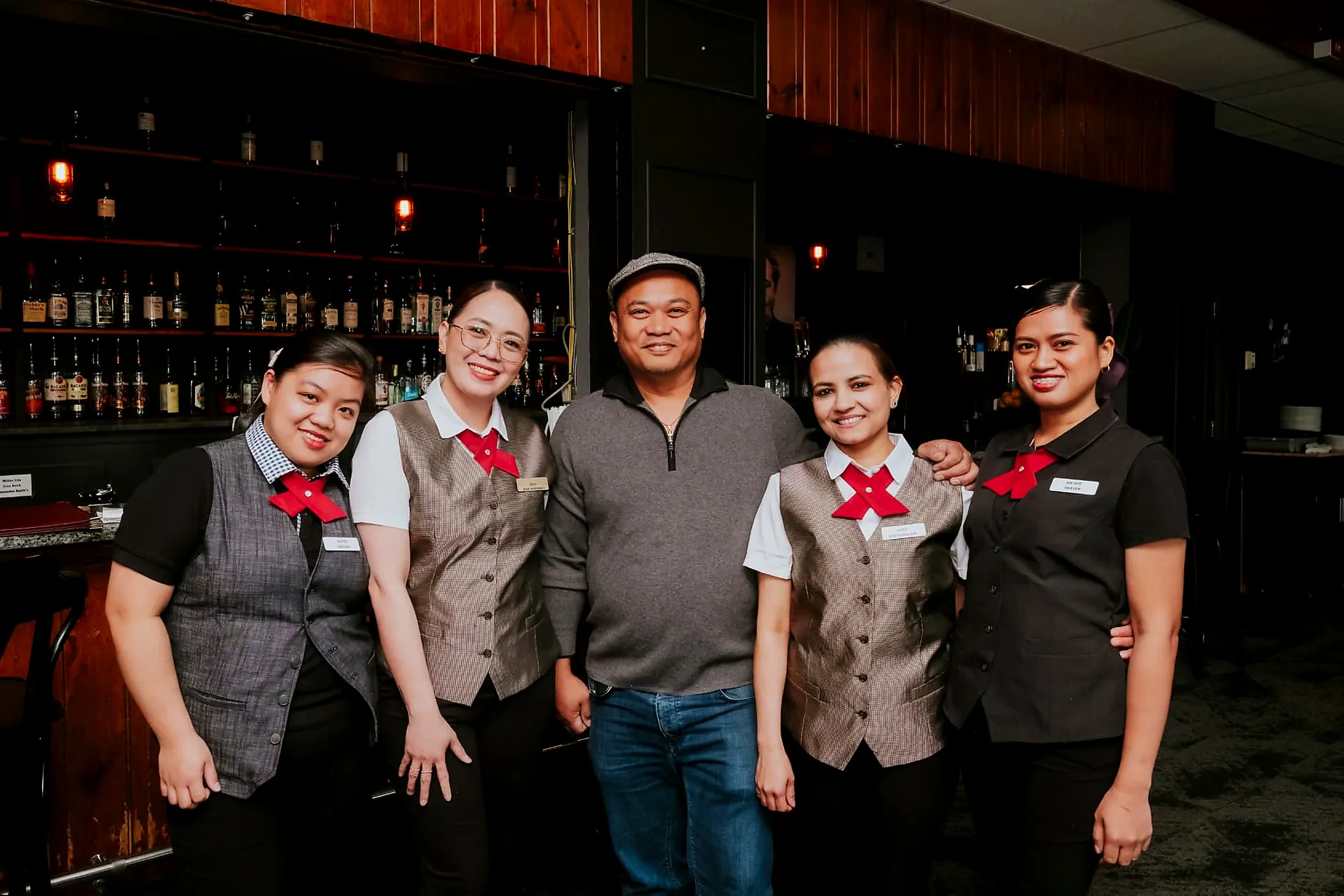 The Wabush Hotel restaurant and bar team, reachable at the front desk 24 hours a day